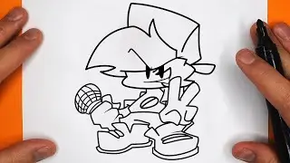COMO DIBUJAR A CARROT BOYFRIEND | Friday Night Funkin (FNF) - paso a paso, fácil y rápido