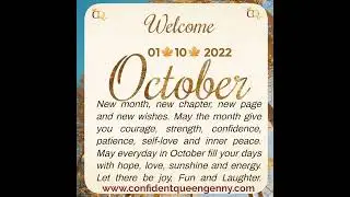Good morning and welcome to the new month of October,