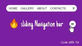 sliding Navigation bar | HTML, CSS & Jquery