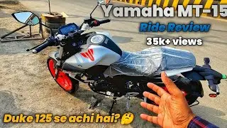 Yamaha MT-15 BS6 Ride Review | Better than Duke 125?? @Throttleitout #yamahamt15 #ktmduke125