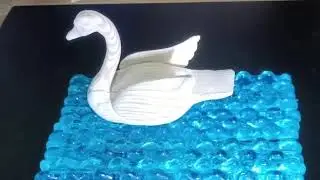 Swan on River stage 4,  epoxy resin wave