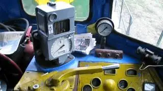 ТЭ3-5524. Запуск из кабины.