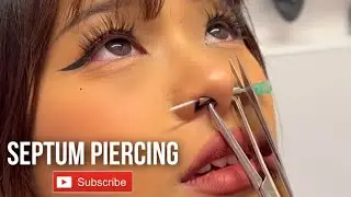 Septum nose piercing for this beauty ⚡️ Don’t try this at home! 