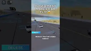 CAR FLIES INTO THE FENCE! 😱 #shorts #viral #nascar #roblox #longform #fly #nascar