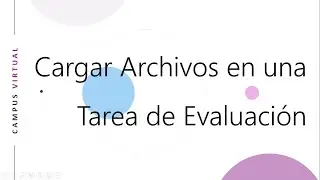 Cómo cargar archivos en una tarea de evaluación