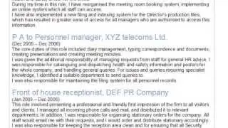 Sample CV - How to write a successful CV Part 5