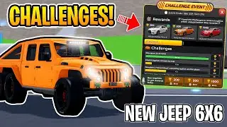 New CHALLENGES Update And Jeep 6x6 Truck In Dealership Tycoon!