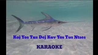 koj yos tus dej kuv yos tus ntses  karaoke