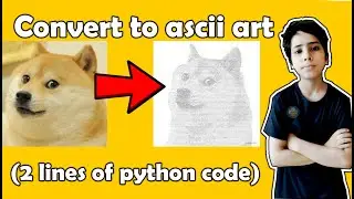 How to convert an image into ascii art in python with just 2 lines of code. Qamar The Coder