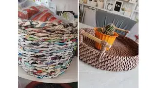 🥰Нашла чем заменить Юск и Зара. #diy Начала плести из бумажной лозы 🫣 строго не судите