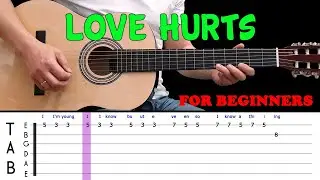 LOVE HURTS | Easy guitar melody lesson for beginners (with tabs) - Nazareth