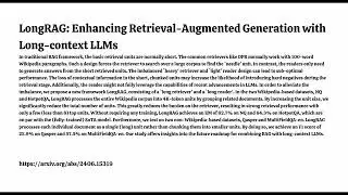LongRAG: Enhancing Retrieval-Augmented Generation with Long-context LLMs