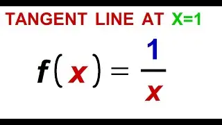 Equation of tangent line to 1/x at (1,1)