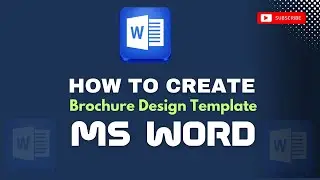 How to create Brochure Design Template in MS Word #msword #tutorial #trending
