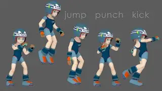 Jump , Kick , Punch : 3DCG Animation