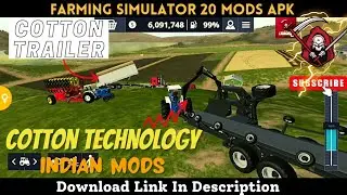 fs 20 cotton tag trailer || fs20 all indian tractor mod lite apk download link || Bales || Map ||