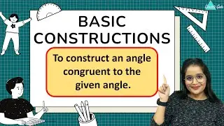 To construct an angle congruent to a given angle || Basic Constructions || Drashti Gada