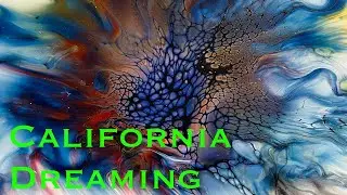 #37 - California Dreamin' Fluid Art - Beautiful Sunset Painting
