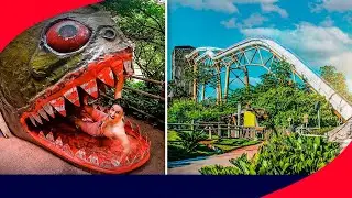 FUI NO TOBOGÃ DA PIRANHA! O MAIOR TOBOÁGUA TEMATICO DO BRASIL!