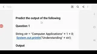 string handling output questions in Java icse class 10
