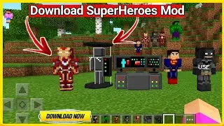 LAUNCHED! THE BEST ADDONS / MOD OF SUPER HEROES FOR MINECRAFT PE !! (Minecraft Pocket Edition)