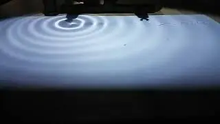 water wave experiment: visualizing doppler effect (SEISURE WARNING)