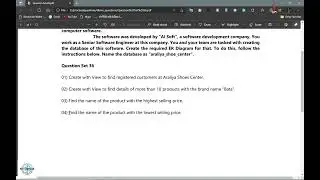 Data Base Task 36 |  Create SQL View Query to suit| 1st Year | Java Institute