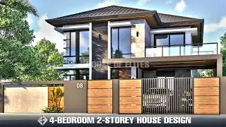 300 sqm Lot l 2-Storey 4 Bedroom Modern House Design