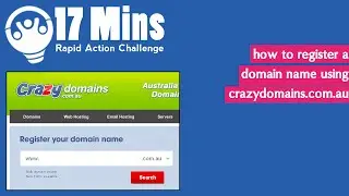 Register a Domain Name using CrazyDomains.com.au [Rapid Action Challenge]