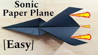 How To Make Sonic Paper Plane| [Easy]