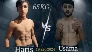 kick boxing fight Haris wolf vs Usama