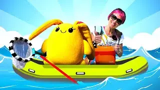 Diversão Marítima com a Mamãe do Lucky: O Que os Peixes Vão Comer? Vídeo infantil.