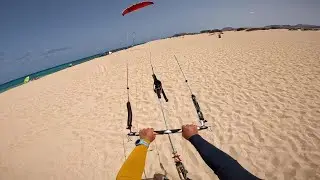 Kite Foiling in Fuerteventura with the old Flysurfer Sonic 2 13 m