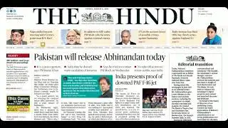 The Hindu Newspaper II 1st march 2k19