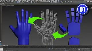 Tutorial Mão Humana 3D no 3ds Max - Técnica de Blocagem para Modelos Orgânicos - Parte 01