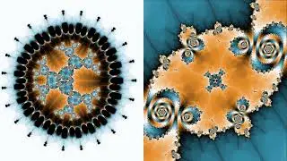 Mandelbrot zoom vs Julia morphing simulation