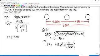 Power Systems: Capacitance of Transmission Line (with single conductor per phase) TAGALOG