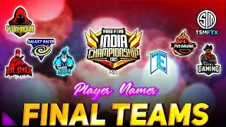 FFIC 2021 fall Finals Team Reveal With Players Names || who will win ffic 2021 fall
