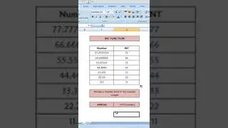 INT function in excel | Excel tricks 