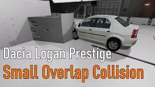 Dacia Logan Prestige | Small Overlap Collision | Slow Motion Crash Test