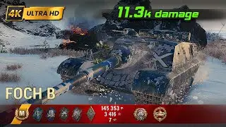 AMX 50 Foch B 💥 5 Kills / 11.3k Damage 💥 WoT Replay #245
