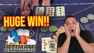 ACTUALLY WON HUGE!! ULTIMATE TEXAS HOLD'EM POKER INSANITY!! 
