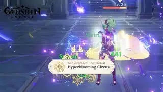 Hyperblooming Circus: defeat 4 opponents with Hyperbloom within two seconds | Genshin Impact