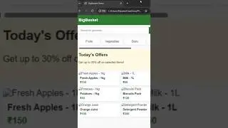 BigBasket App Home Page Using JavaScript | HTML CSS JS UI Clone Tutorial