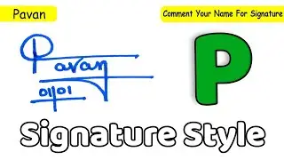 P signature style | How to draw signature like a billionaire | Pavan Name Signature Style