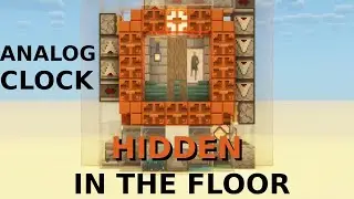 Working Redstone Analog Clock (Java+Bedrock) (1.21+)