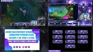 💜🎞️ASHEN GRAVEKNIGHT MORDEKAISER - ANIMATED STREAM BUNDLE (+ FREE TWITCH PANELS)