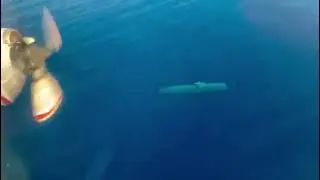 Submarine at periscope depth