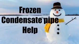 Frozen condensate pipe on your boiler help what to do