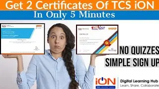 TCS iON Free Certificate Courses | Artificial Intelligence | GST | Get 2 Certificates in 5 Minutes